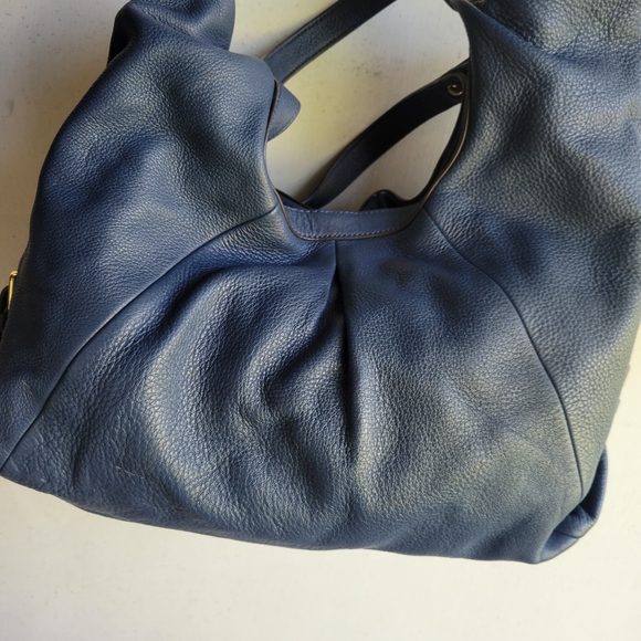 Vince Camuto Hobo/Slouch Navy Blue Leather Shoulder Bag EUC - Picture 11 of 13